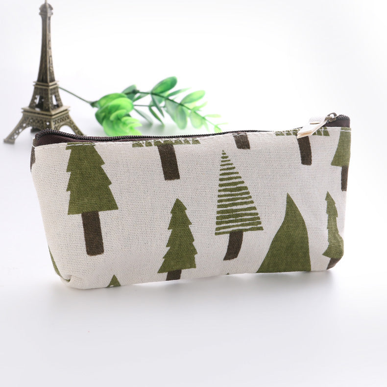 Wholesale Floral Canvas Student Pencil Bags